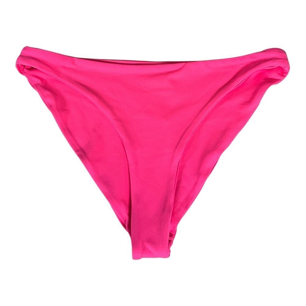 Susana Monaco Neon Pink Bikini Bottom XL High Cut Swim Shock Swimsuit NWT Beach